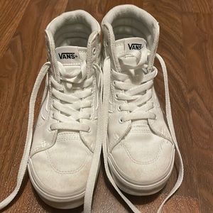 Little girls white vans